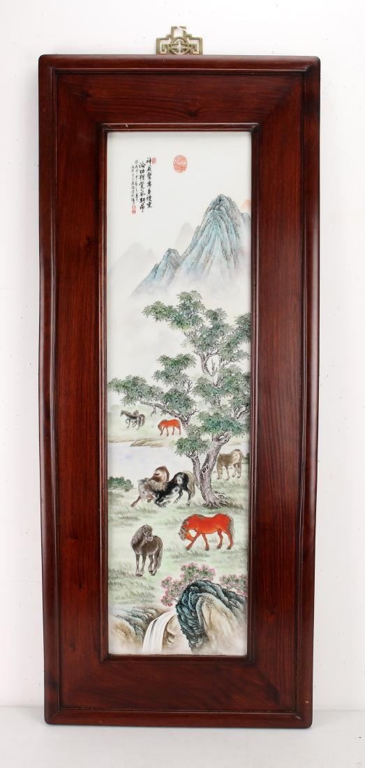 FRAMED PANEL OF HORSE & MOUNTAINS (1 of 7)