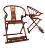 PAIR OF HUANG HUA LI "JIAOYI" FOLDING CHAIRS