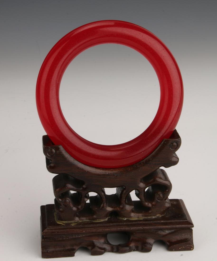 CHINESE RED JADE BANGLE (1 of 3)