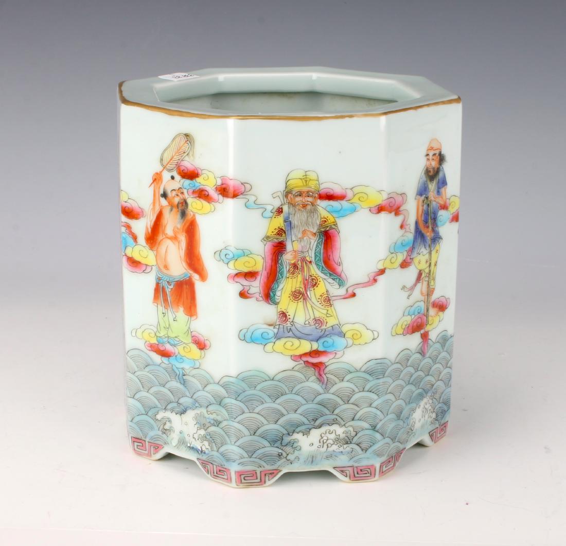 OCTAGONAL IMMORTAL BRUSH POT (1 of 7)