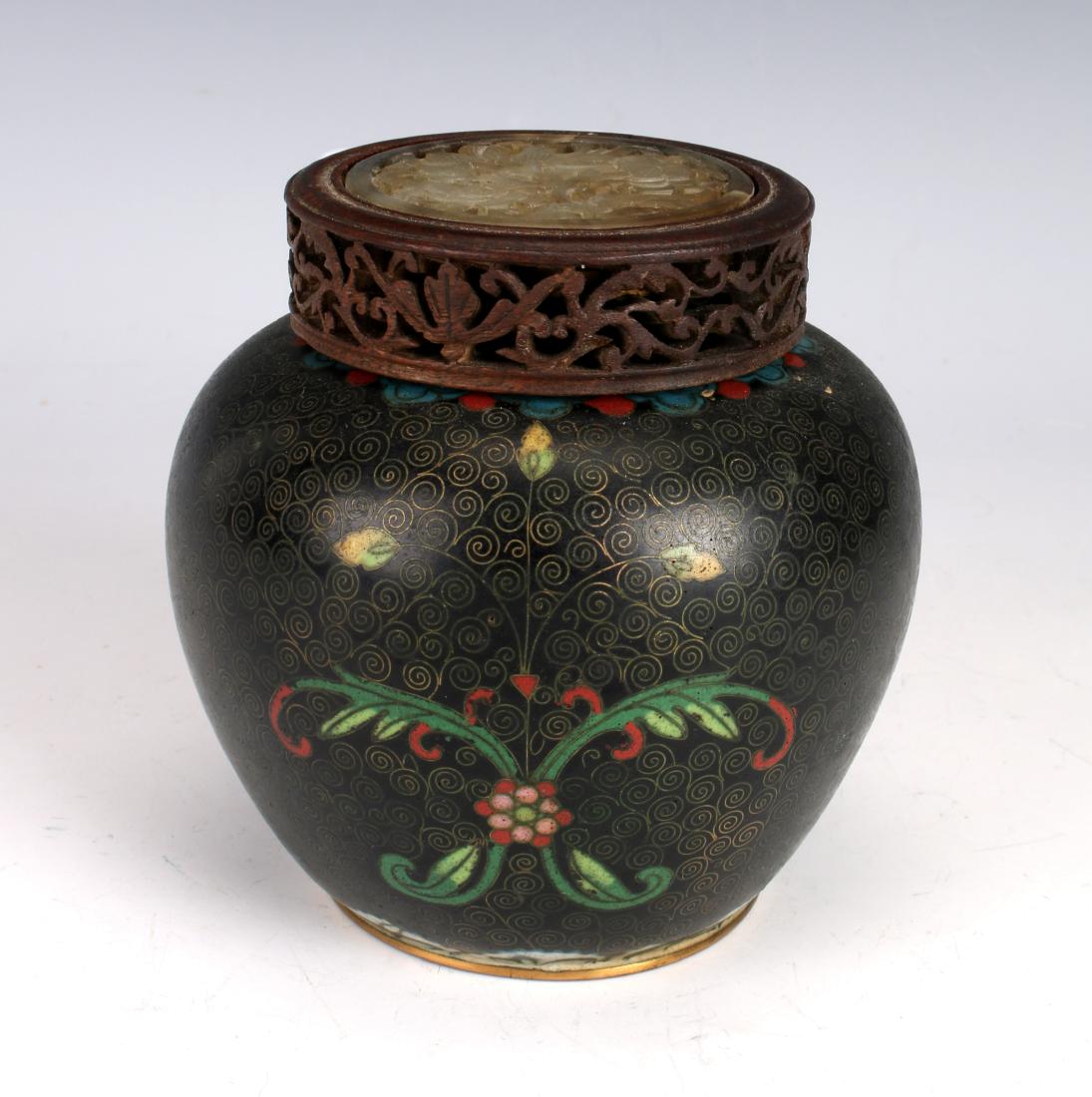 CLOISONNE LIDDED JAR (1 of 7)