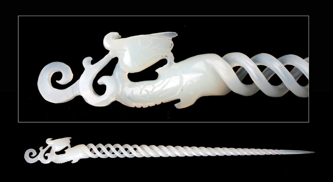 WHITE JADE HAIR PIN (1 of 5)