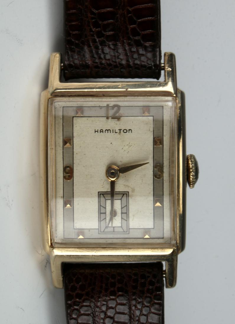 HAMILTON 10K GOLD FILLED TANK WATCH