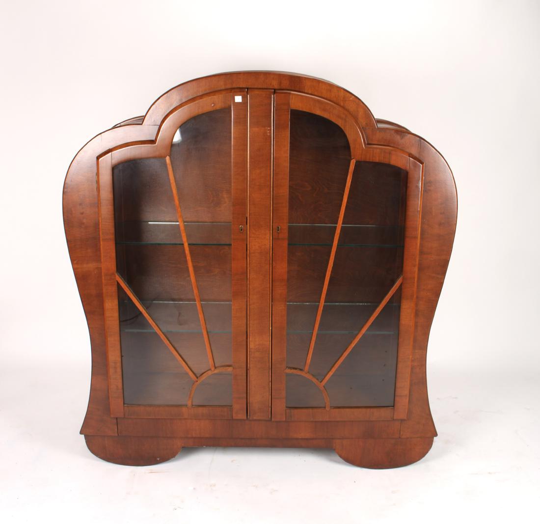 UNUSUAL FINE ART DECO DISPLAY CABINET