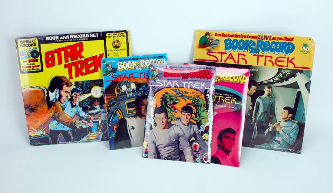 FIVE STAR TREK BOOK AND RECORD SETS SEALED (1 of 4)