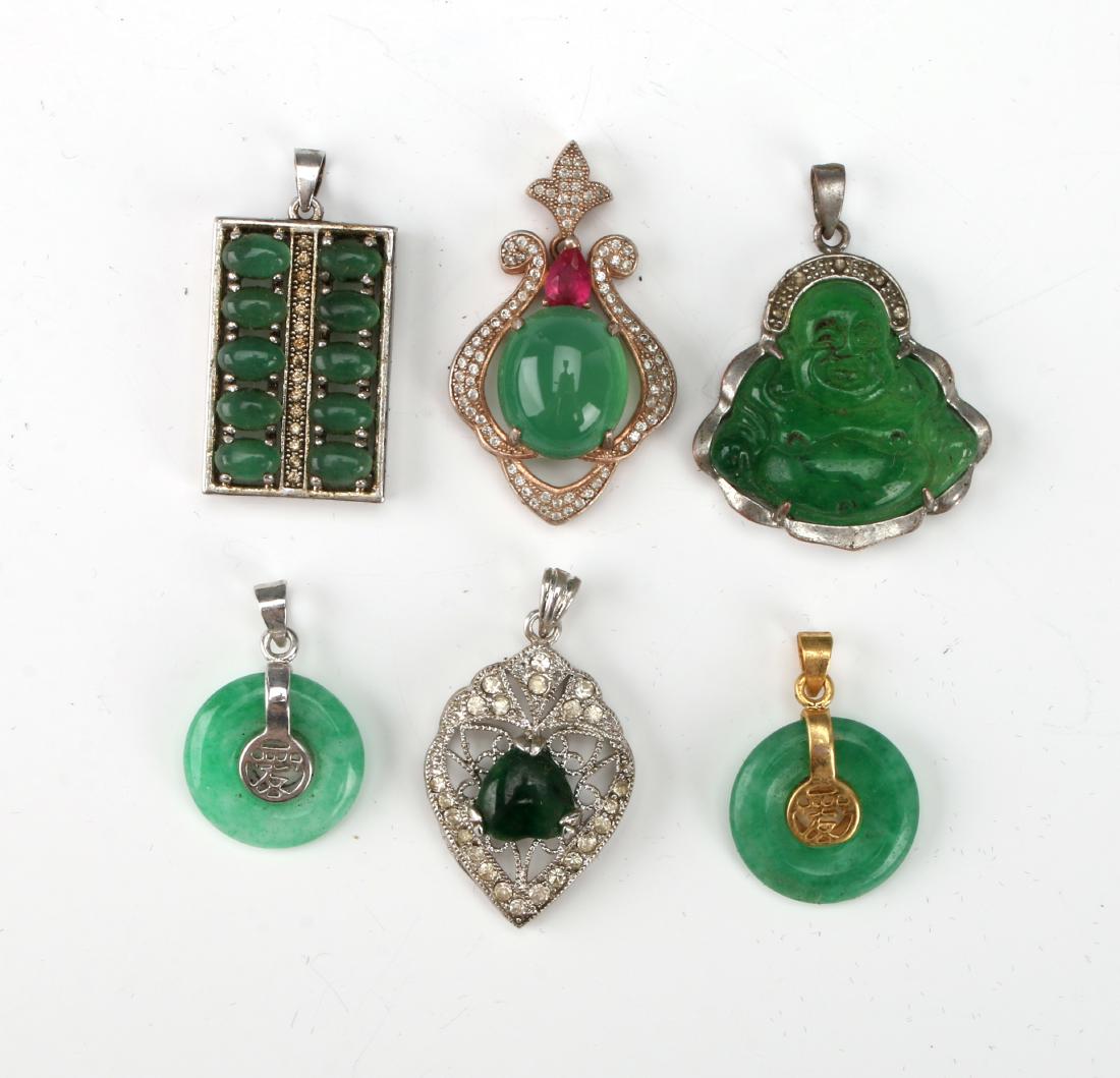 6 JADE PENDANTS (1 of 3)