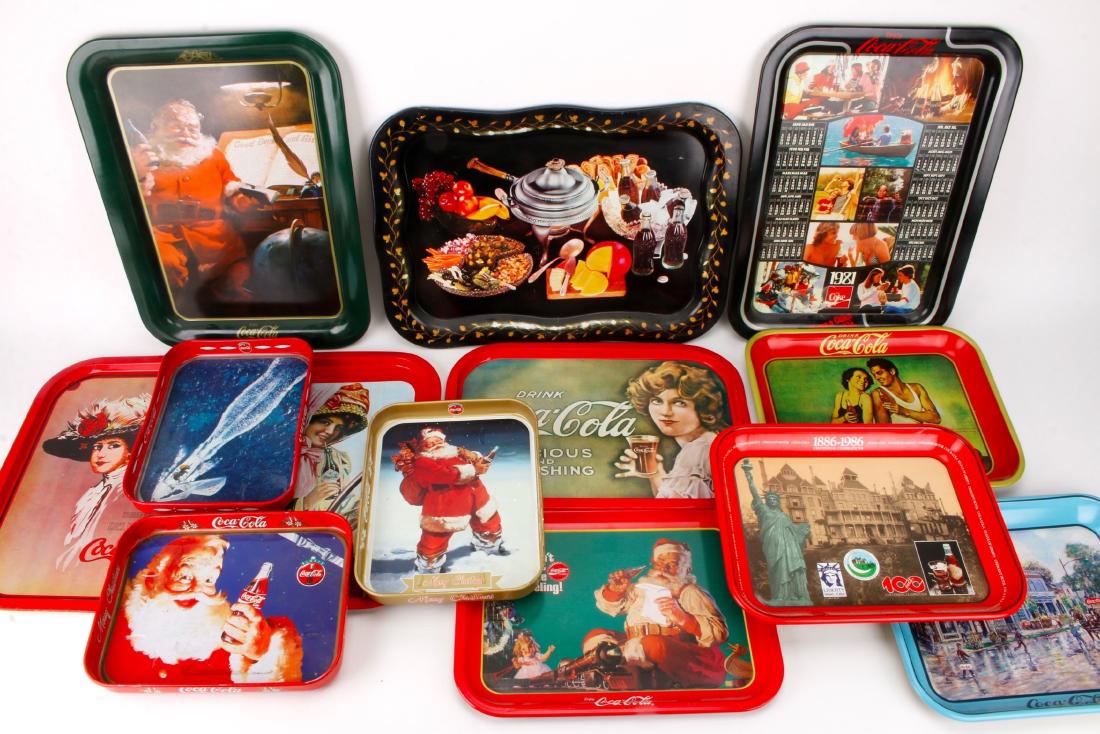 LOT OF 13 COMMEMORATIVE COCA COLA TRAYS (1 of 10)