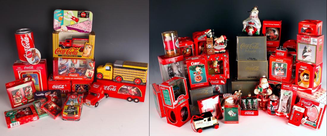 LARGE LOT OF COCA COLA TRUCKS, ORNAMENTS (1 of 10)