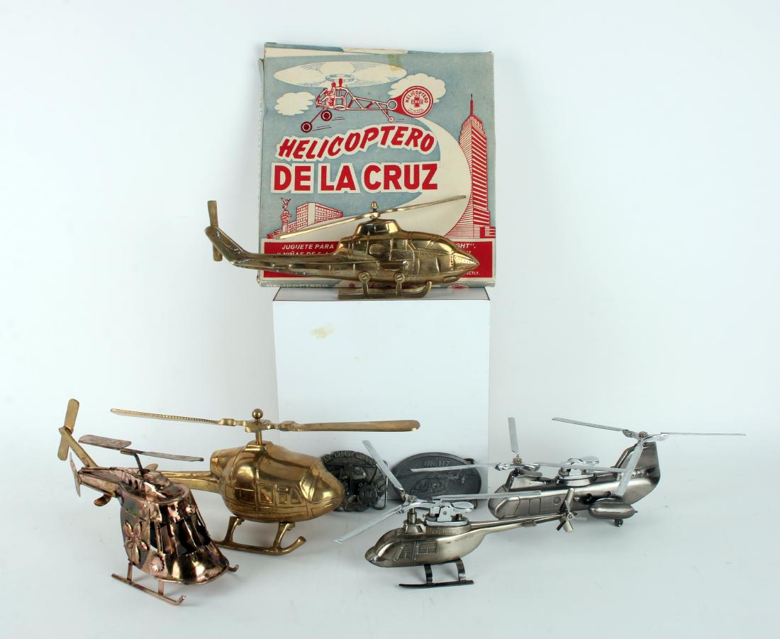 ASSEMBLED LOT OF HELICOPTER ITEMS (1 of 6)
