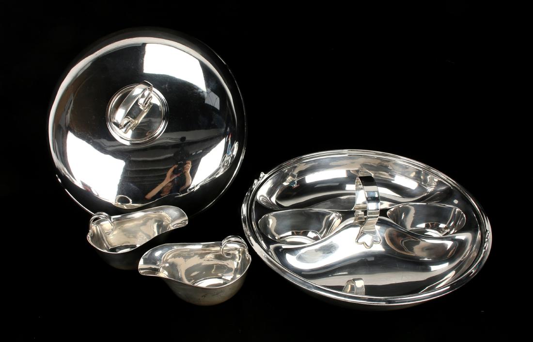 SILVER PLATE LIDDED 4 PIECE SERVER (1 of 10)