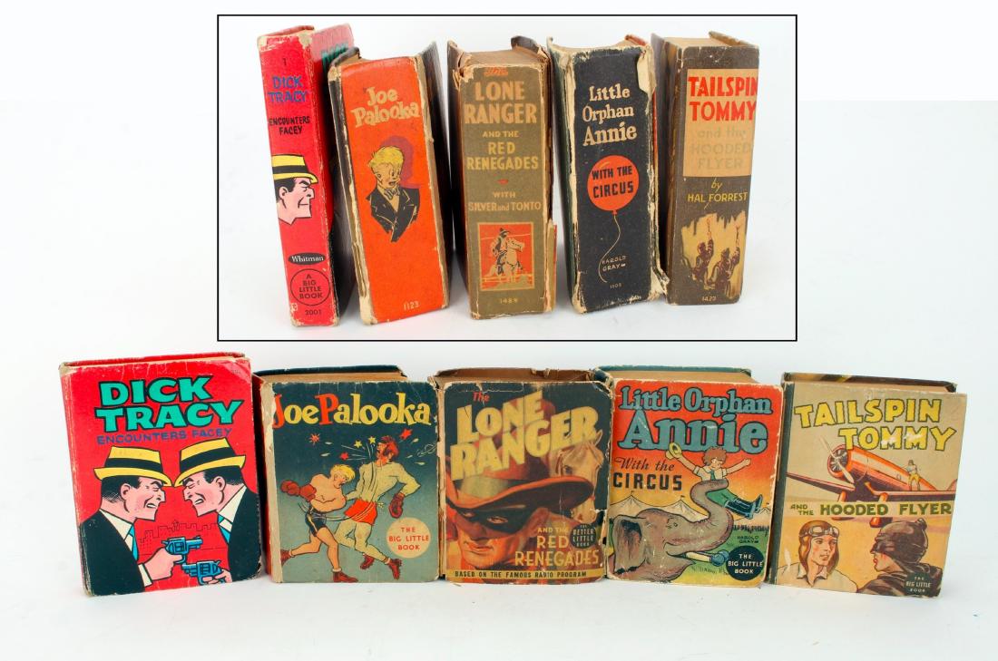 5 BIG LITTLE BOOKS: 5 BIG LITTLE BOOKS: Joe Palooka, the Heavyweight Boxing Champ (The Big Little Book 1123) Whitman, 1934. Hardcover. Hinges cracked/split. Missi