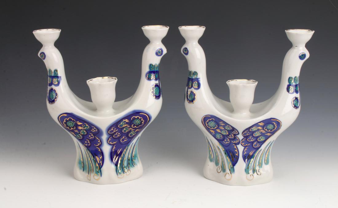PAIR MID CENTURY MODERN DOVE CANDLESTICKS (1 of 10)