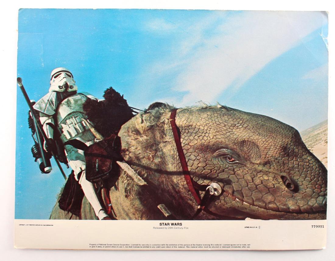 ORIGINAL STAR WARS LOBBY CARD: ORIGINAL STAR WARS LOBBY CARD: 14" X 11" $40 - $80 Shipping: Shipping this lot to an address in the United States will cost $5.00 for the first lot