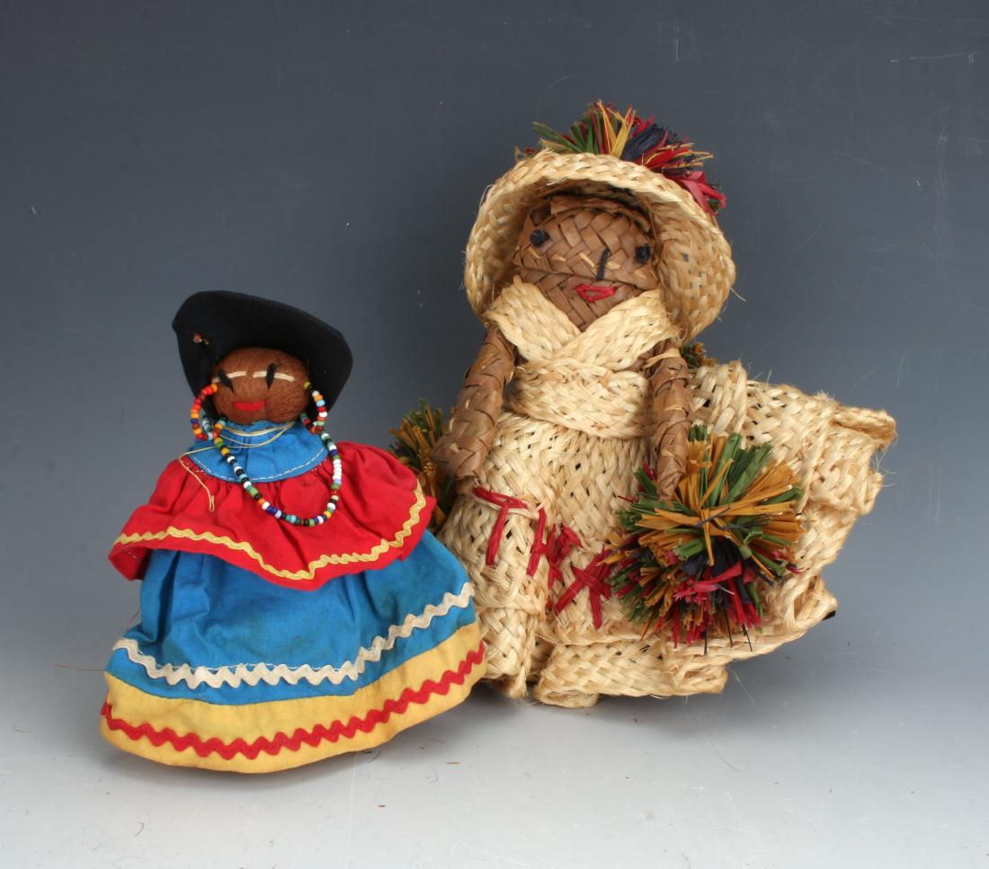 TWO VINTAGE ISLAND DOLLS (1 of 6)