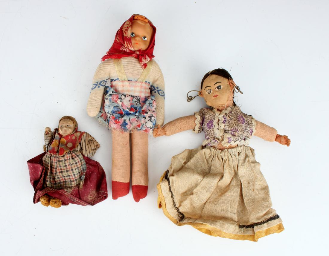 THREE VINTAGE DOLLS (1 of 10)