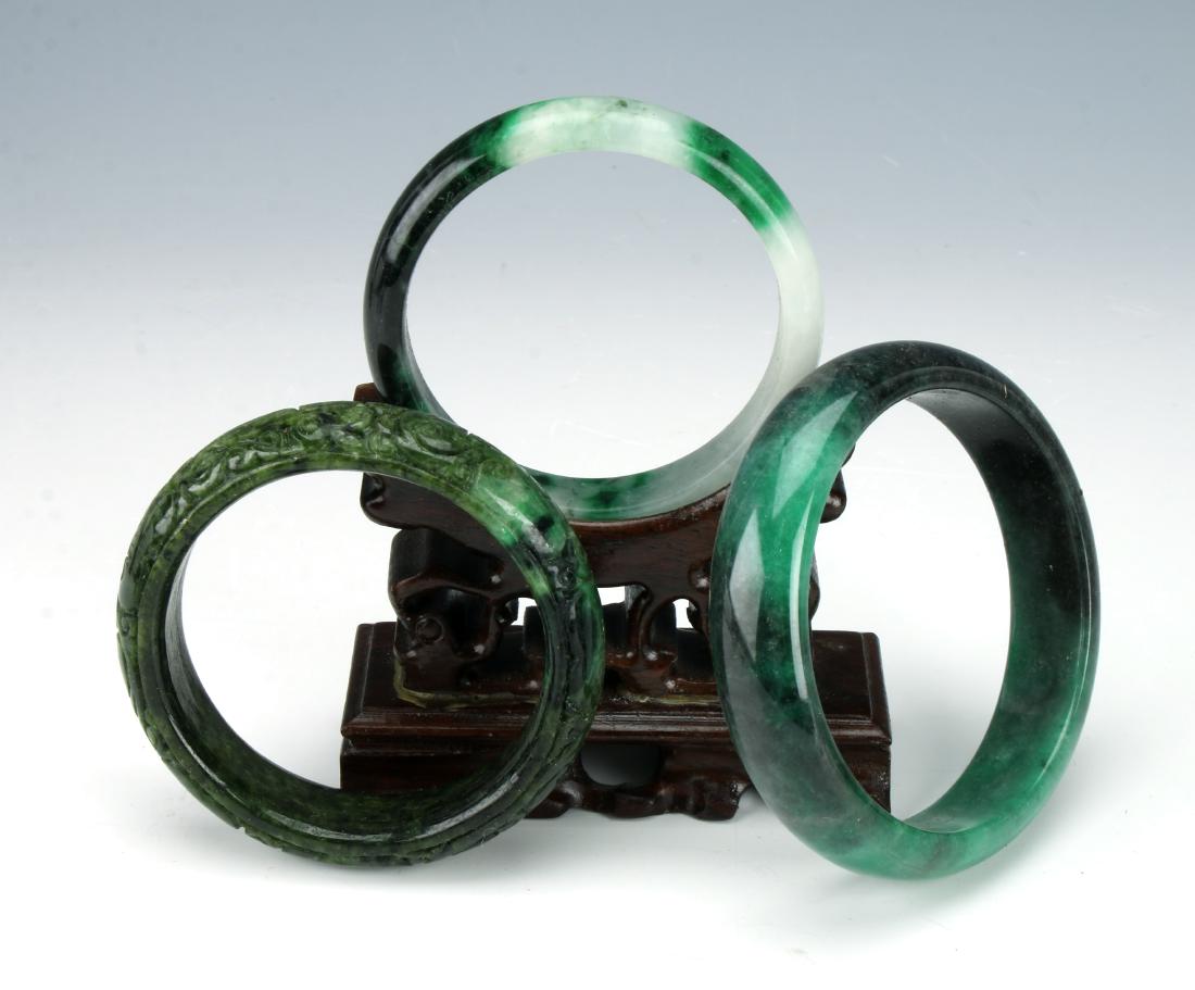 THREE JADE BANGLES (1 of 3)