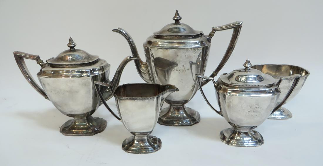 COFFEE/TEA SET MARKED PAIRPOINT W.M. MOUNTS (1 of 5)