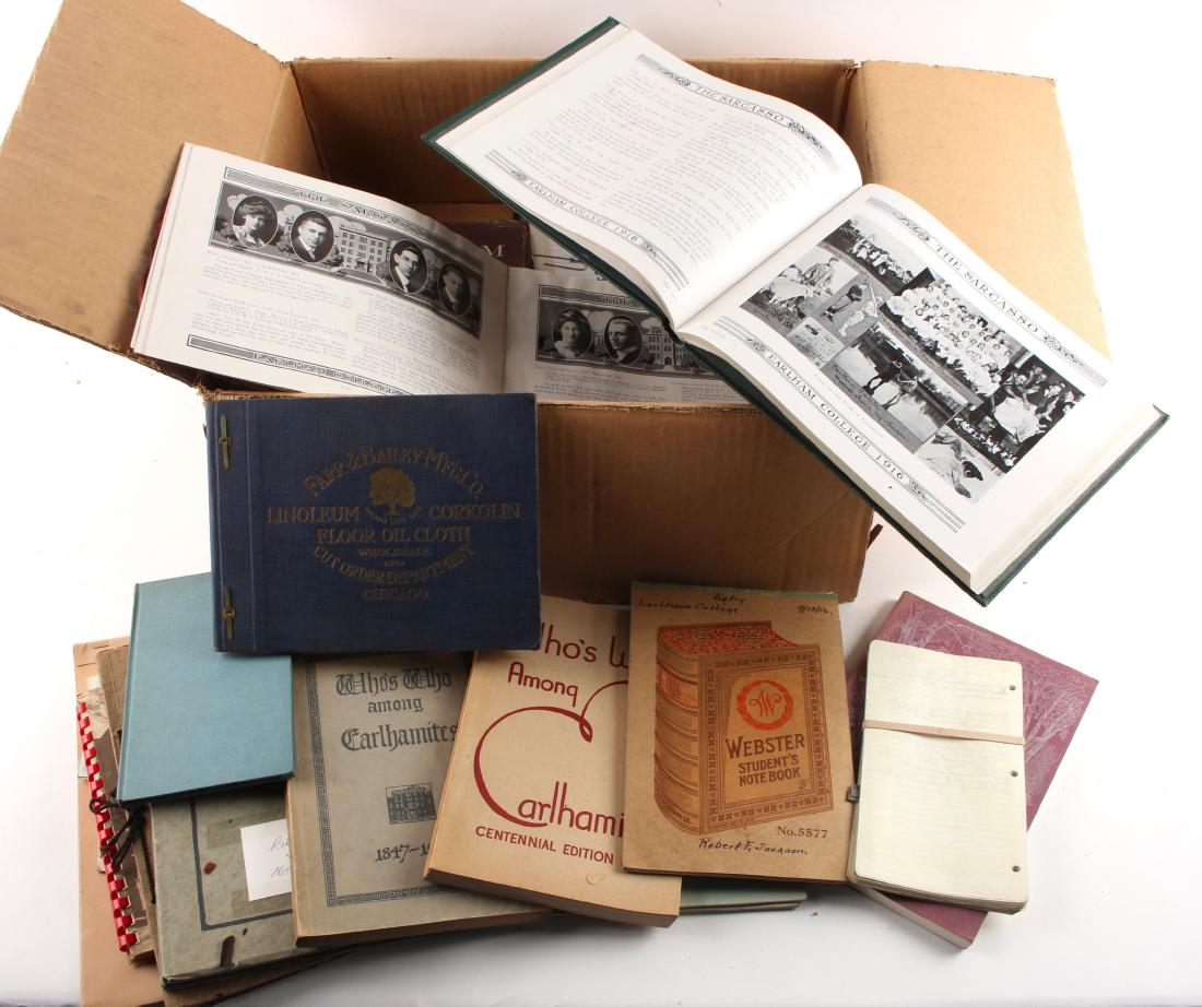 EARLHAM COLLEGE EPHEMERA 1917: EARLHAM COLLEGE EPHEMERA 1917: Earlham College Richmond Virginia ephemera. This sale contains items that document Robert Jackson's life from high school, WWI, Earlham College, and Harvard Law Scho