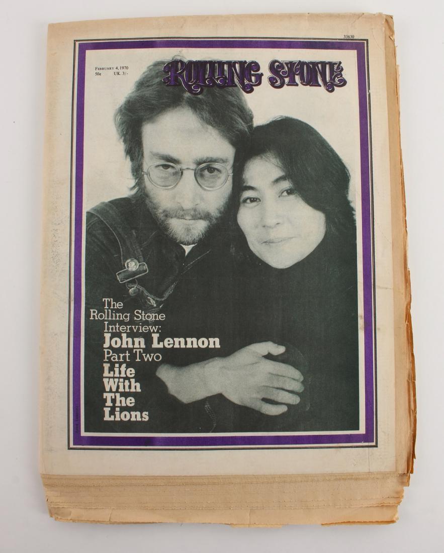 LENNON YOKO ONO ROLLING STONE COVER FEB. 4 1970: LENNON YOKO ONO ROLLING STONE COVER FEB. 4 1970: 9" X 12" $200 - $400 Shipping: We are able to pack and ship this item to an address in the United S