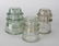 LOT OF 10 GLASS INSULATORS - 4
