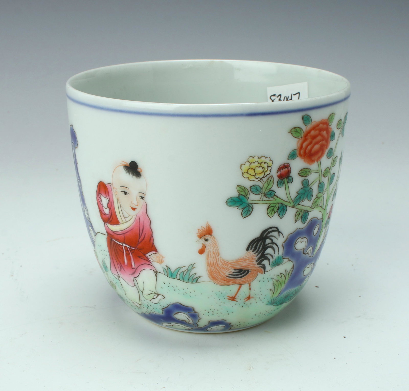 CHINESE PORCELAIN ROOSTER TEA CUP (1 of 7)
