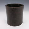 DARK WOOD BRUSH POT