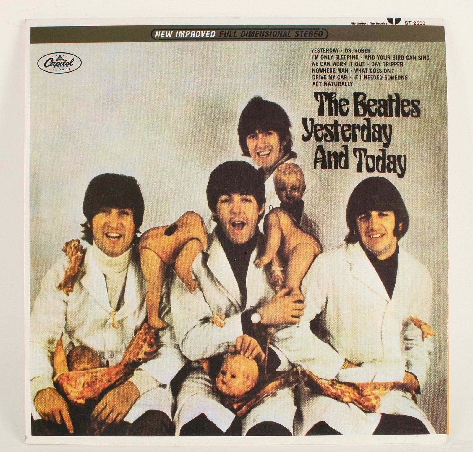 Rare BEATLES YESTERDAY & TODAY ALBUM BUTCHER COVER: Appears to be a first phase copy of this record. Converse does not authenticate collectibles and therefore does accept returns based on authenticity. 20 1/2" X 26 1/2" $100