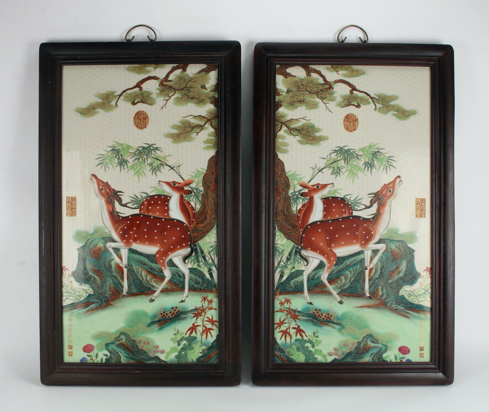 PAIR OF MIRROR DEER PANELS (1 of 10)