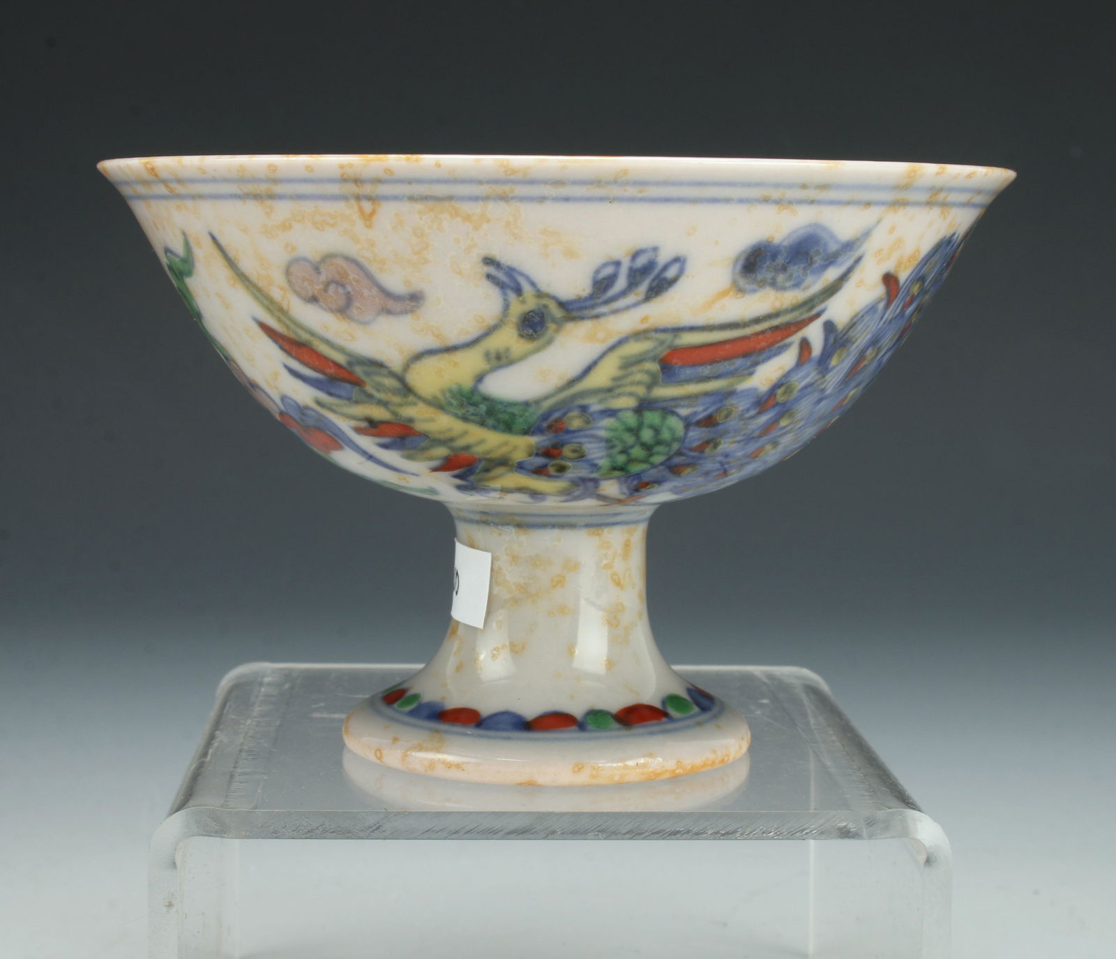 SMALL PHOENIX WUCAI HIGH HEELED CUP (1 of 9)