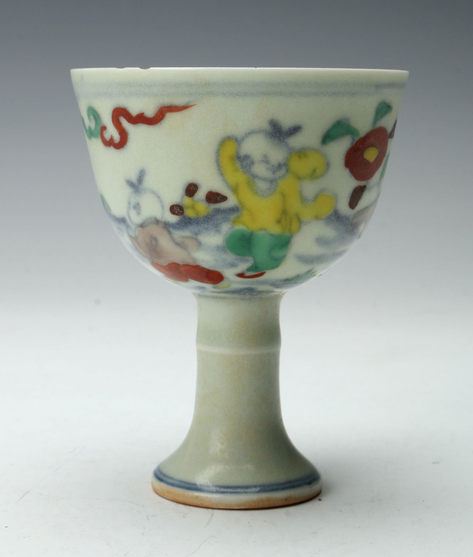 SMALL WUCAI HIGH HEELED CUP (1 of 9)