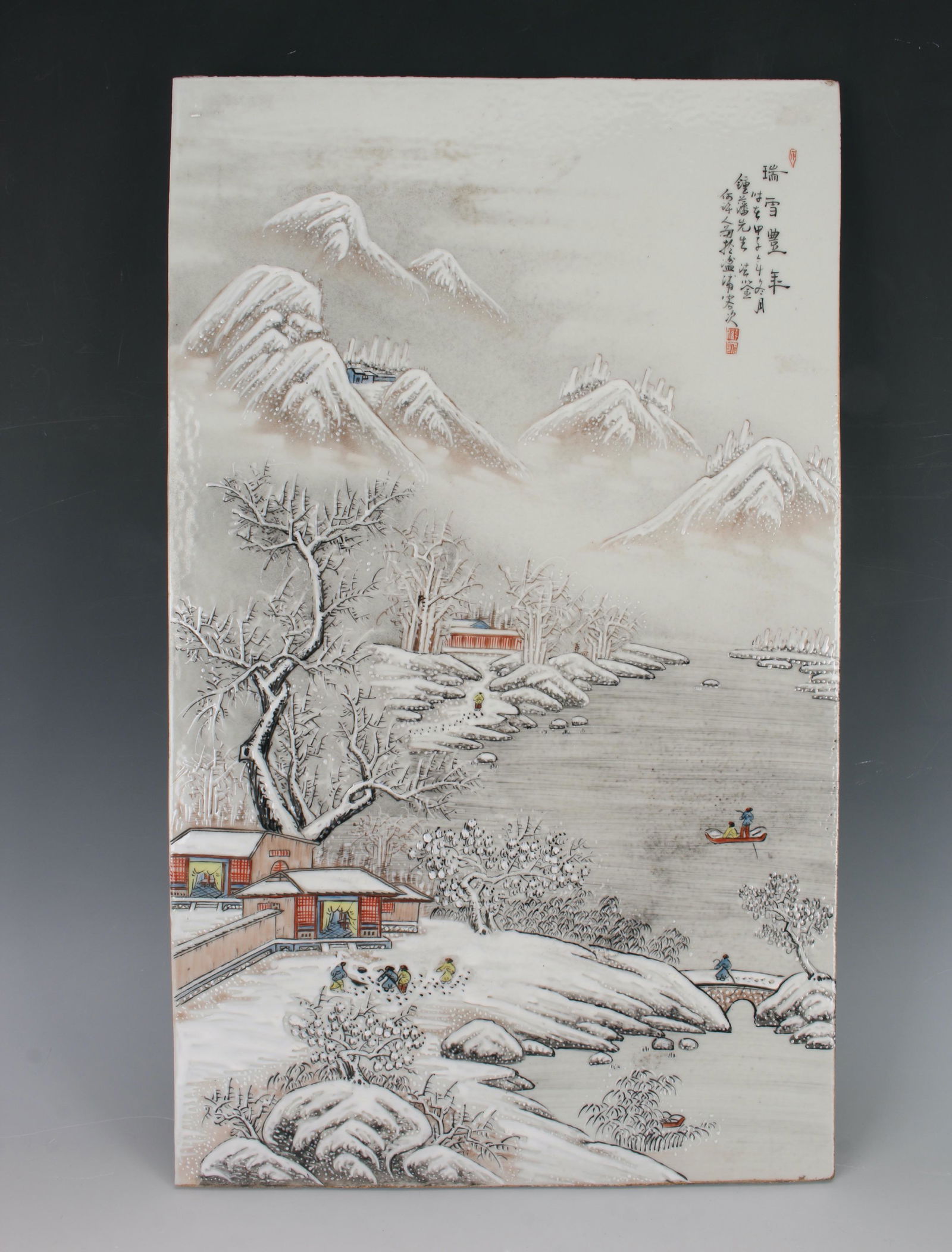 LARGE PLAQUE OF SNOW SCENE (1 of 9)