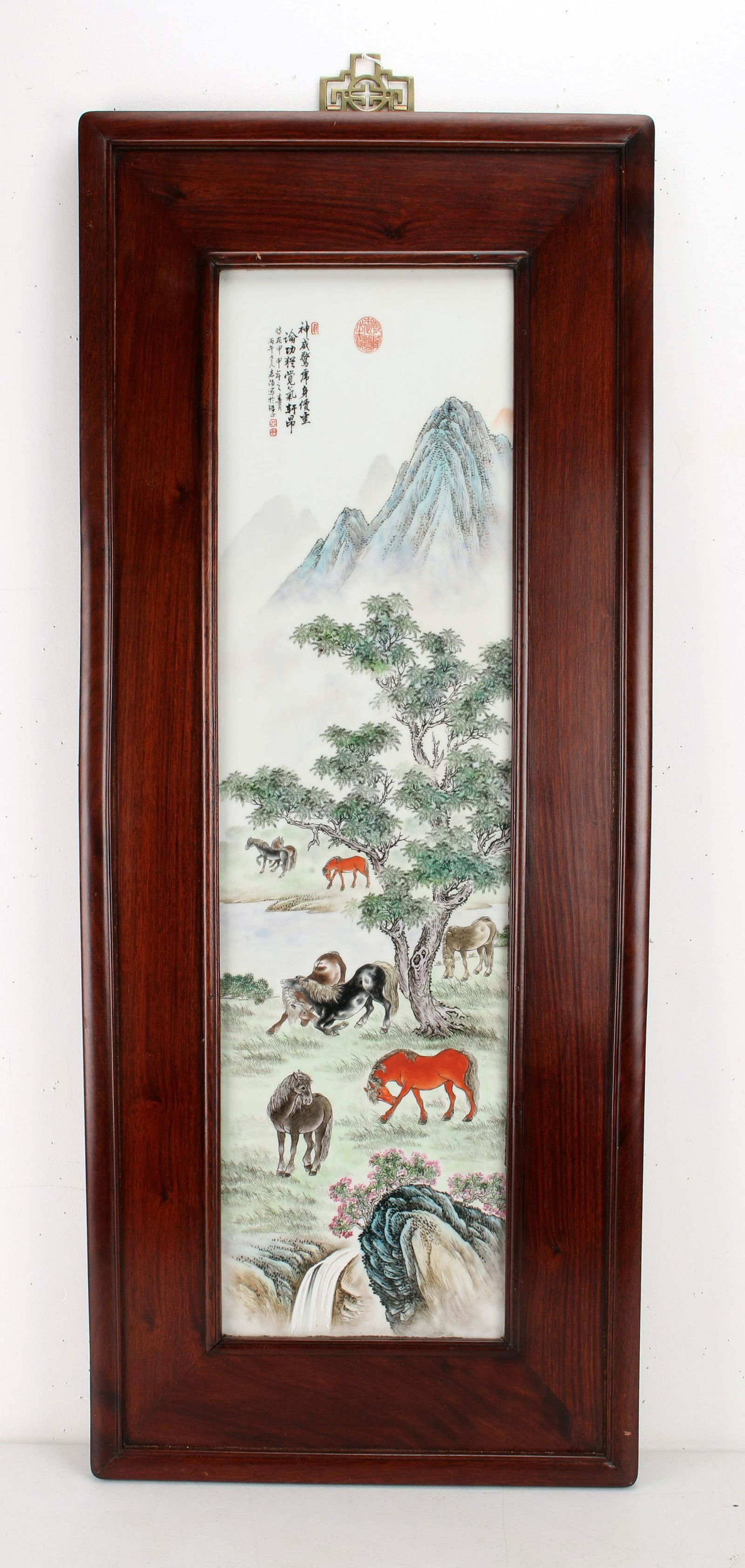FRAMED PANEL OF HORSE & MOUNTAINS (1 of 7)