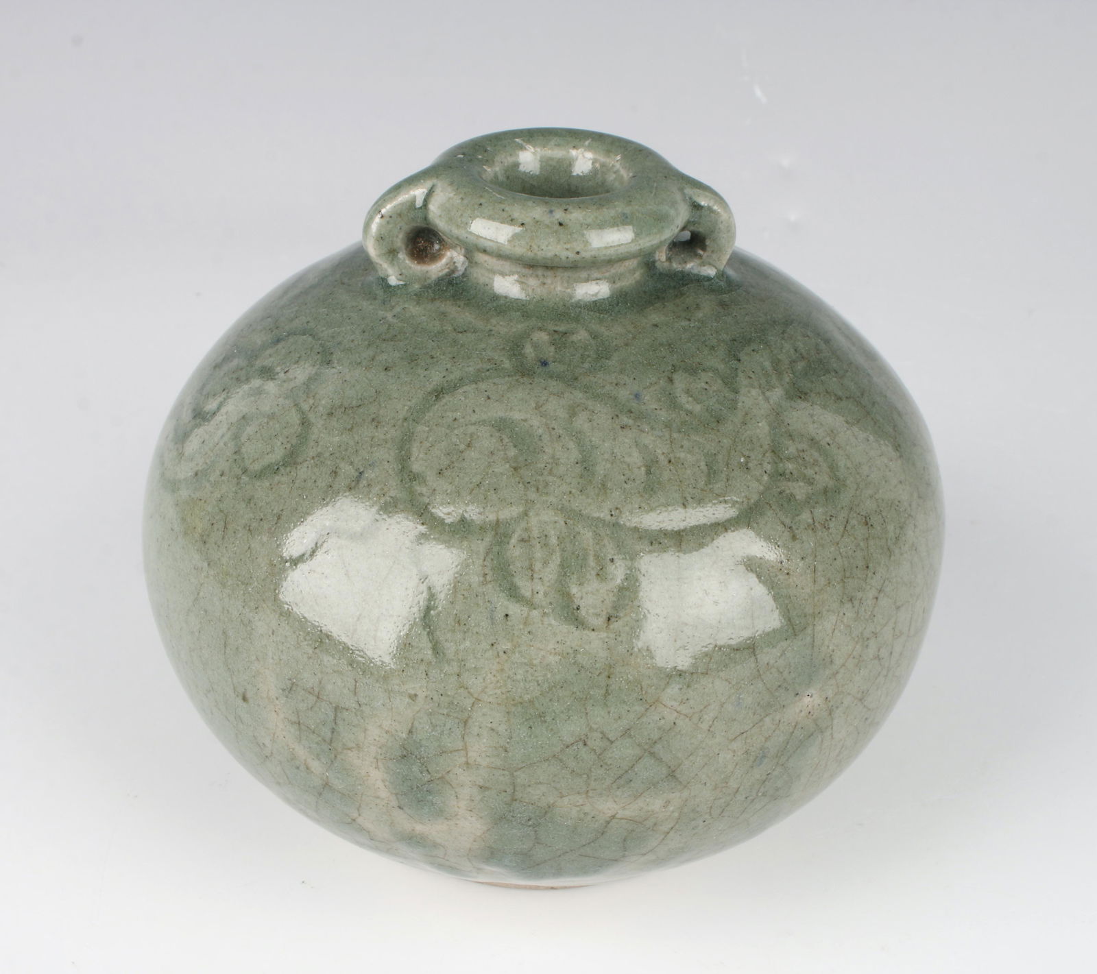 SMALL PORCELAIN CELADON JAR (1 of 4)