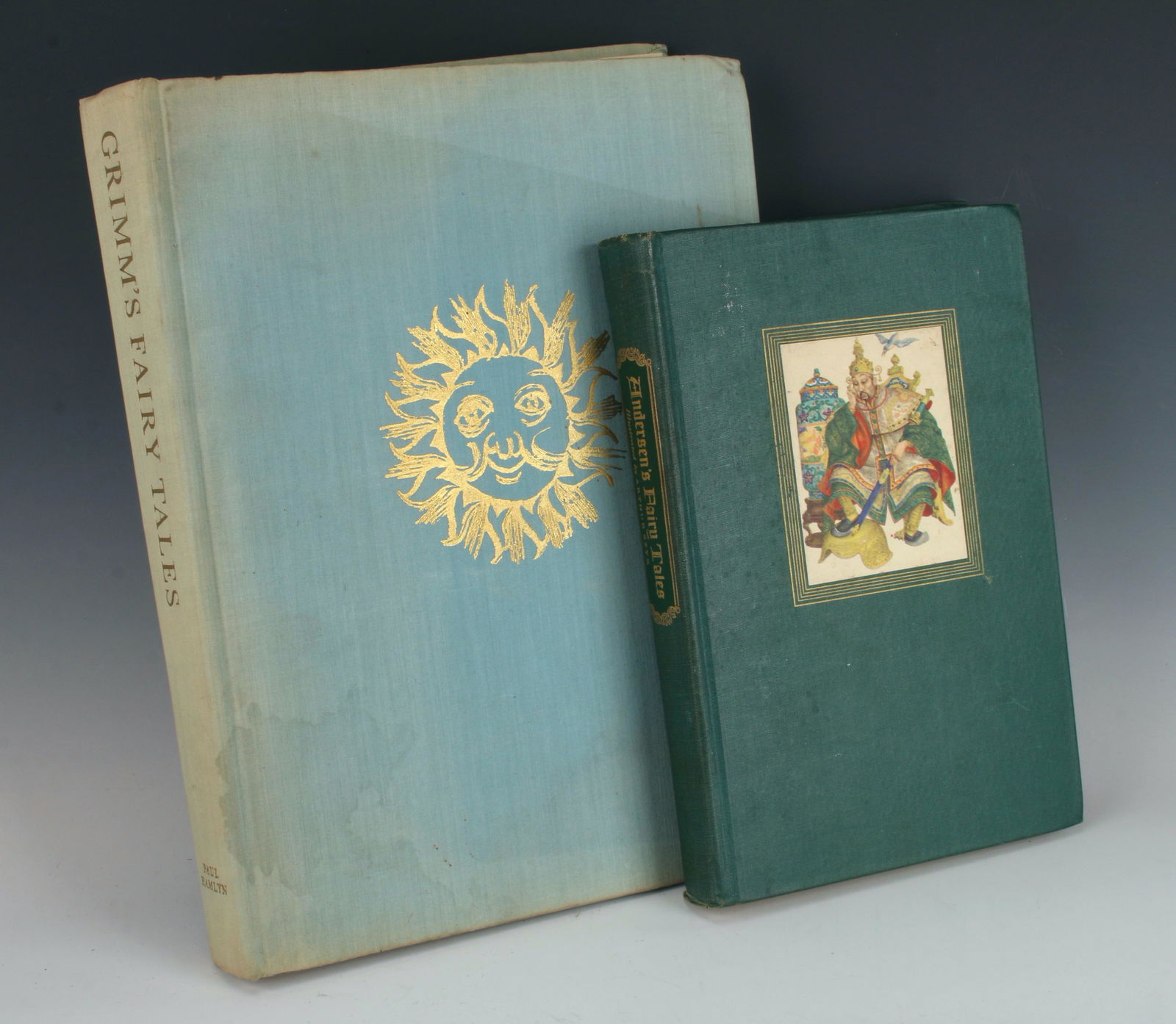 ANDERSONS & GRIMMS FAIRY TALES 1945, 1961: 1) Anderson’s Fairy Tales with full color Illustrations throughout by Arthur Szyk, 1945, Grosset & Dunlap, Inc. Hans Christian Anderson's fairy tales in very good condi