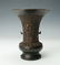 SMALL BRONZE FLUTED RIM VASE - 2