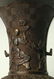 SMALL BRONZE FLUTED RIM VASE - 4