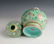 TWO PART GREEN VASE - 4