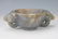 CARVED AGATE BUFFALO HEAD HANDLED BOWL - 3