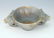 CARVED AGATE BUFFALO HEAD HANDLED BOWL - 6
