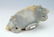CARVED AGATE BUFFALO HEAD HANDLED BOWL - 7