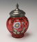LATE VICTORIAN CRANBERRY GLASS LOBED JAR