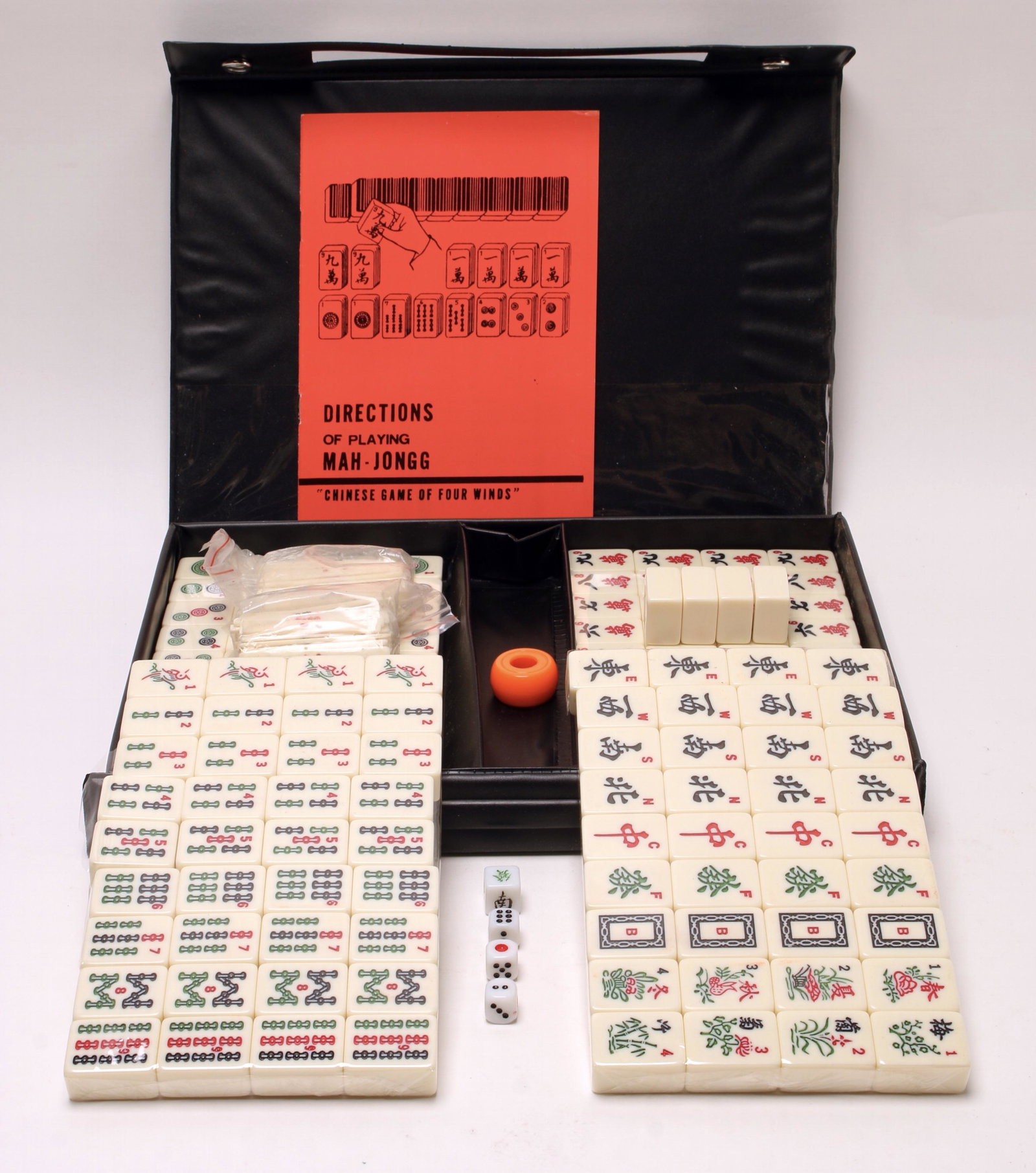 NEW IN PACKAGE MAH-JONGG SET IN CARRYING CASE: Including tiles, counting sticks, dice, and markers. In carrying case. 11 1/2" X 8" $100 - $200 Please contact us for high resolution images of this lot. Shipping: