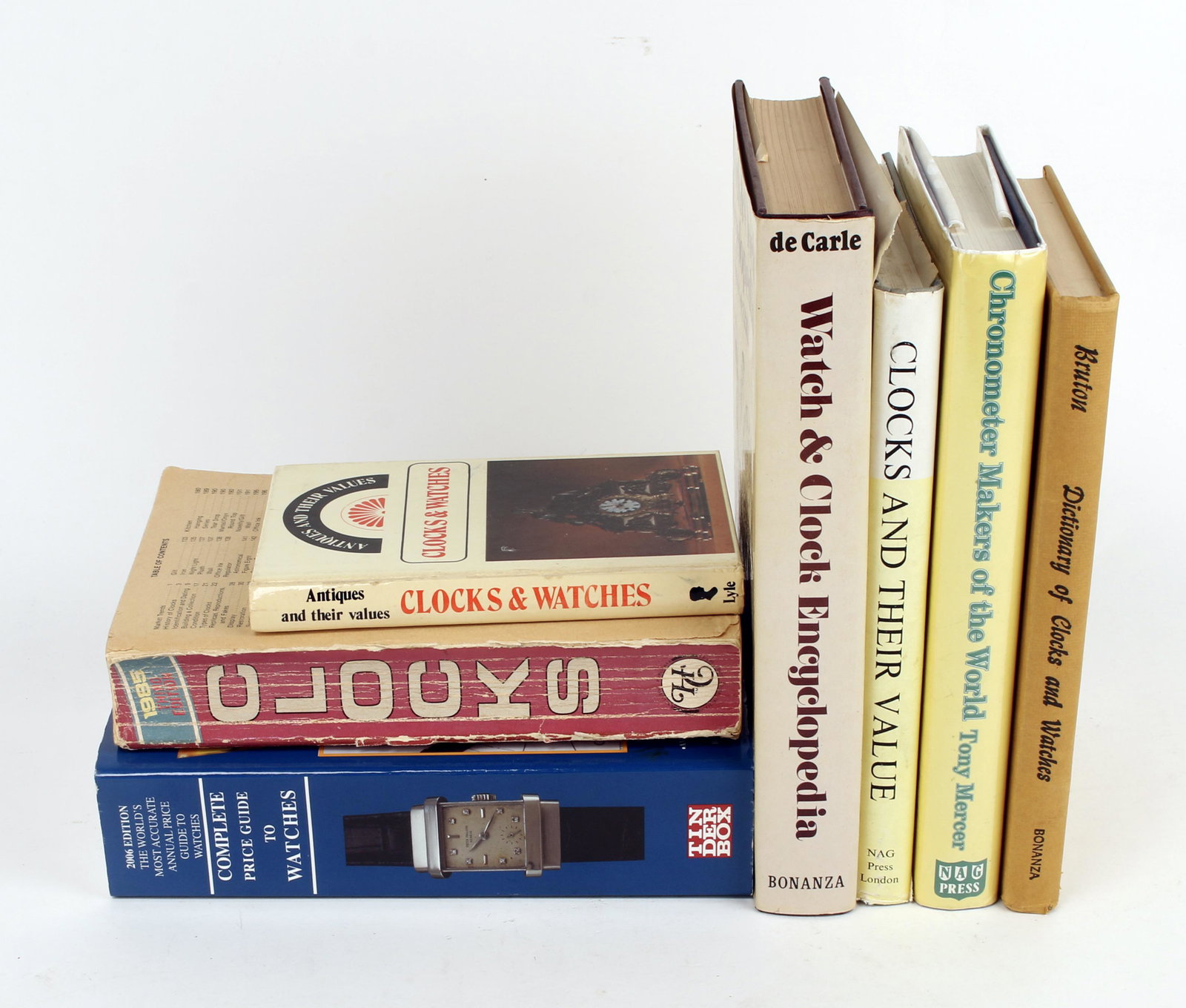 10 REFERENCE BOOKS ON AMERICAN CLOCKS: Including hard cover and paperback on clocks, watches, and collectibles. $20 - $40 Please contact us for high resolution images of this lot. Shipping: We are able to pack and ship this item