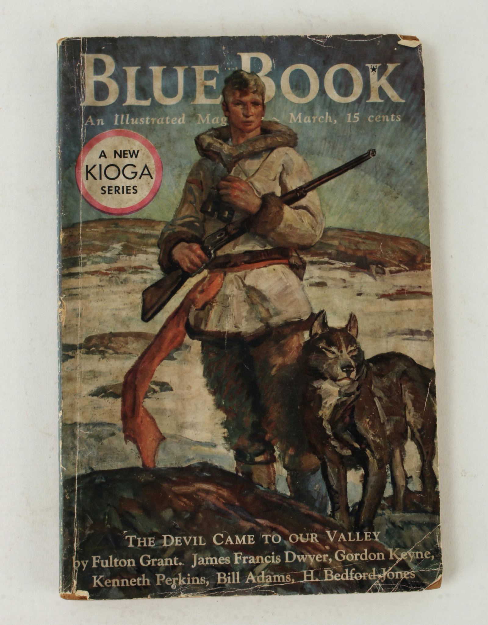BLUE BOOK MAGAZINE 1937: Vol.64 No. 5 March 1937 This issue contains: Novelettes: The Devil Came to Our Valley by Fulton T. Grant; One Against the Wilderness - Kioga by William Chester. Short Stories: The Emperor by H. Bedfor