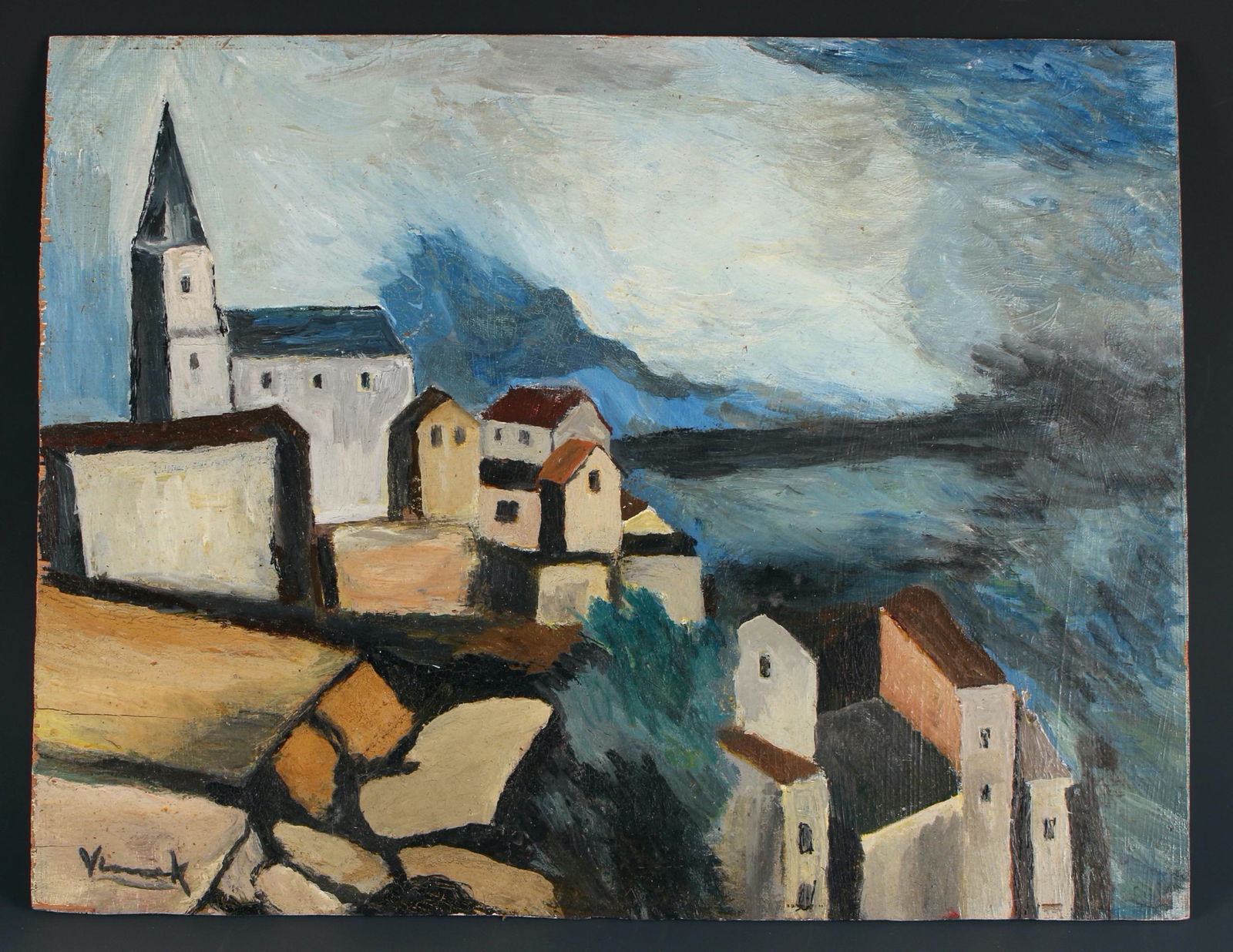 MAURICE DE VLAMINCK PAINTING OIL ON BOARD (1 of 6)