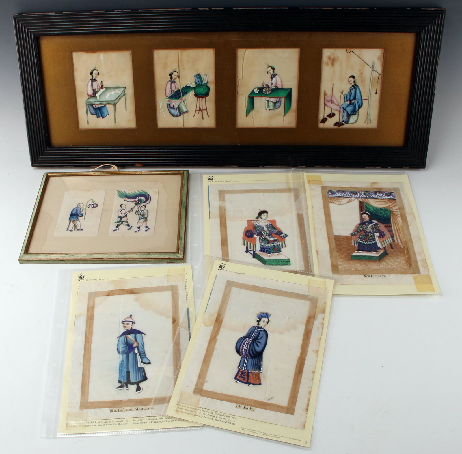 COLLECTION OF PITH PAINTINGS (1 of 5)