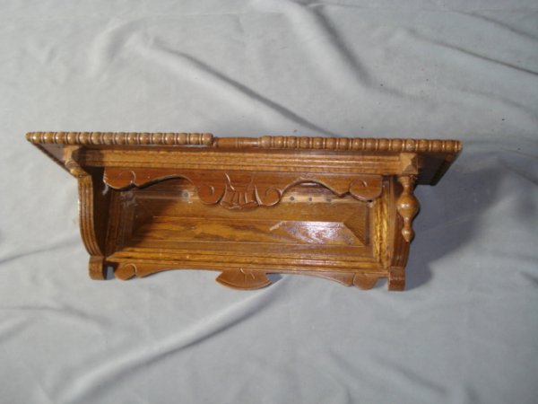 Oak clock or display shelf, : Oak clock or display shelf,