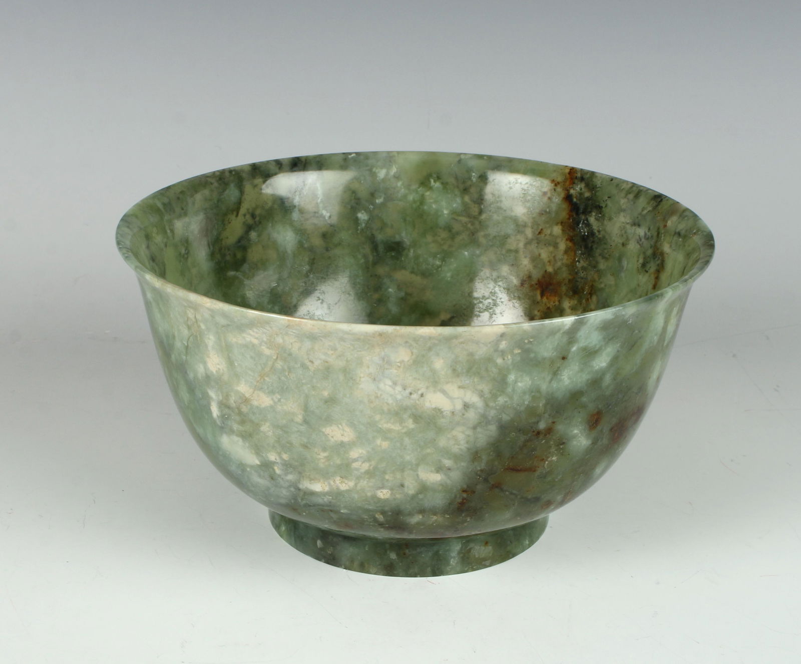 SPINACH GREEN HARD STONE BOWL (1 of 6)