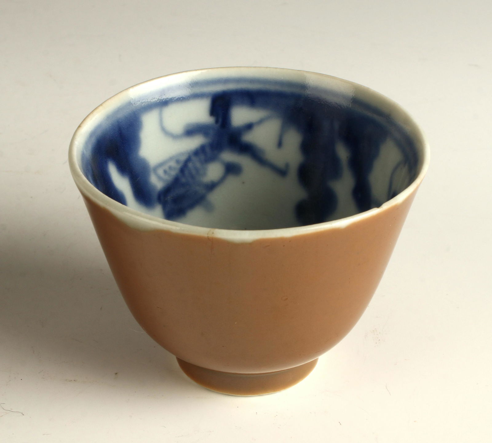 PORCELAIN BLUE & WHITE TEA CUP (1 of 6)