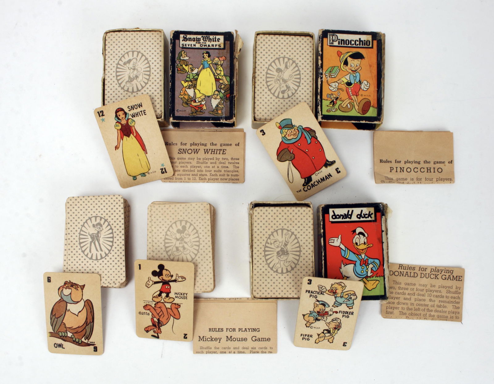 VINTAGE MINIATURE PLAYING CARDS DISNEY 1946 Jan 30, 2021 Converse